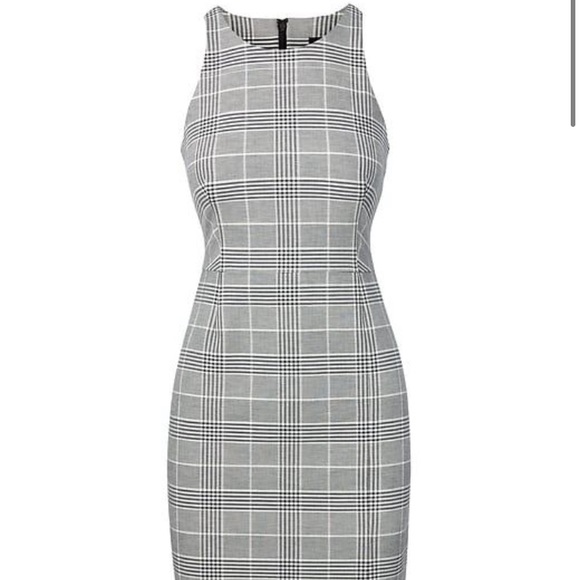 Banana Republic Plaid Bi-Stretch Sheath Dress NEW - Picture 4 of 11
